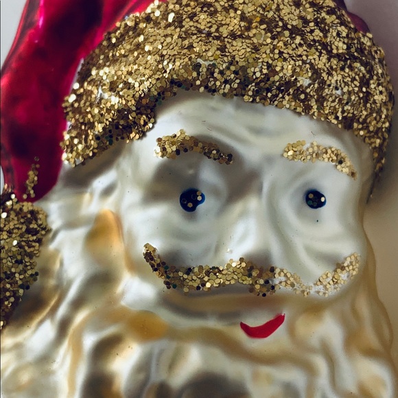 Santa Face Czech Republic Glass Vintage Ornament - Picture 2 of 7